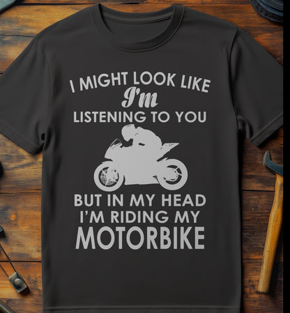 In My Head Riding Sportsbike T-Shirt