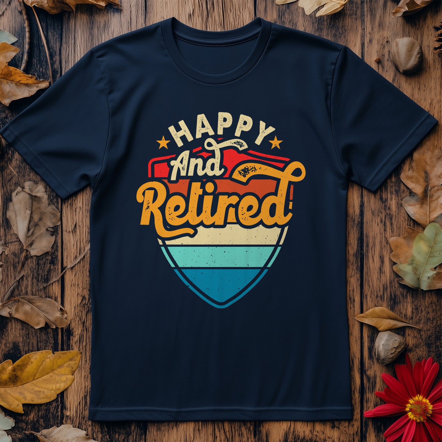 Happy & Retired Shield T-shirt