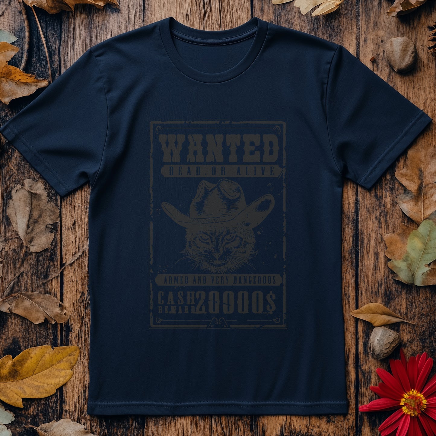 Wanted Cat Poster T-shirt