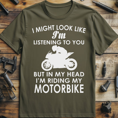 In My Head Riding Sportsbike T-Shirt