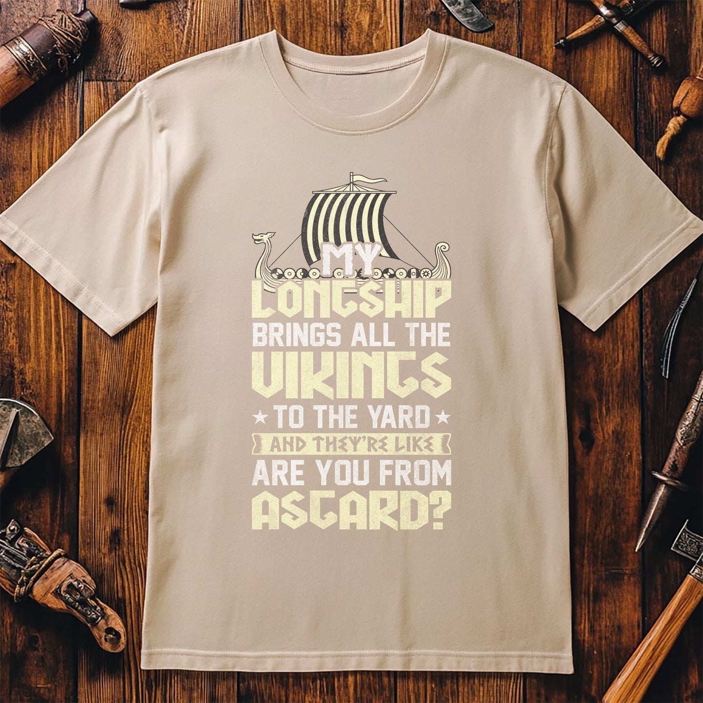 "My Longship Brings All The Vikings" T-Shirt