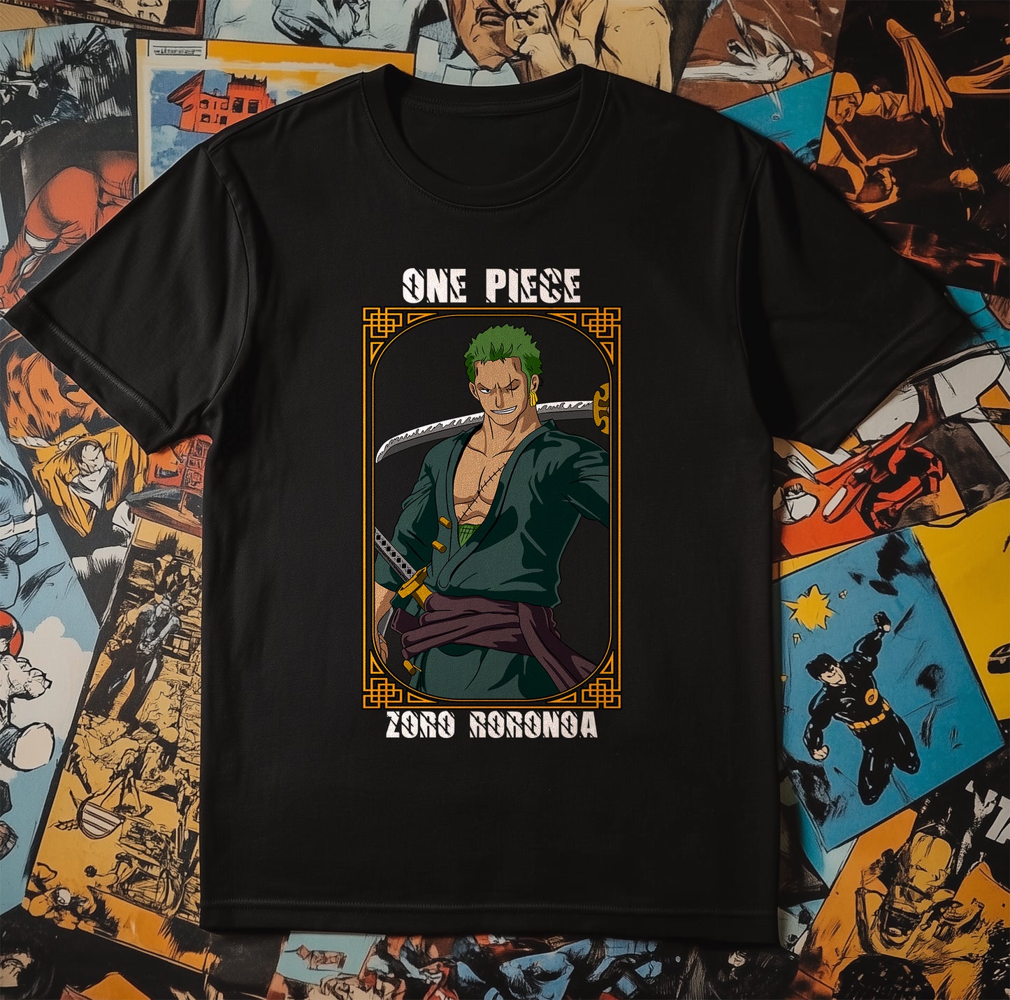 One Piece 03 T-shirt - Join the Straw Hat Pirates! Funny and Adventurous Design, Unisex 100% Cotton. Set sail for laughs!