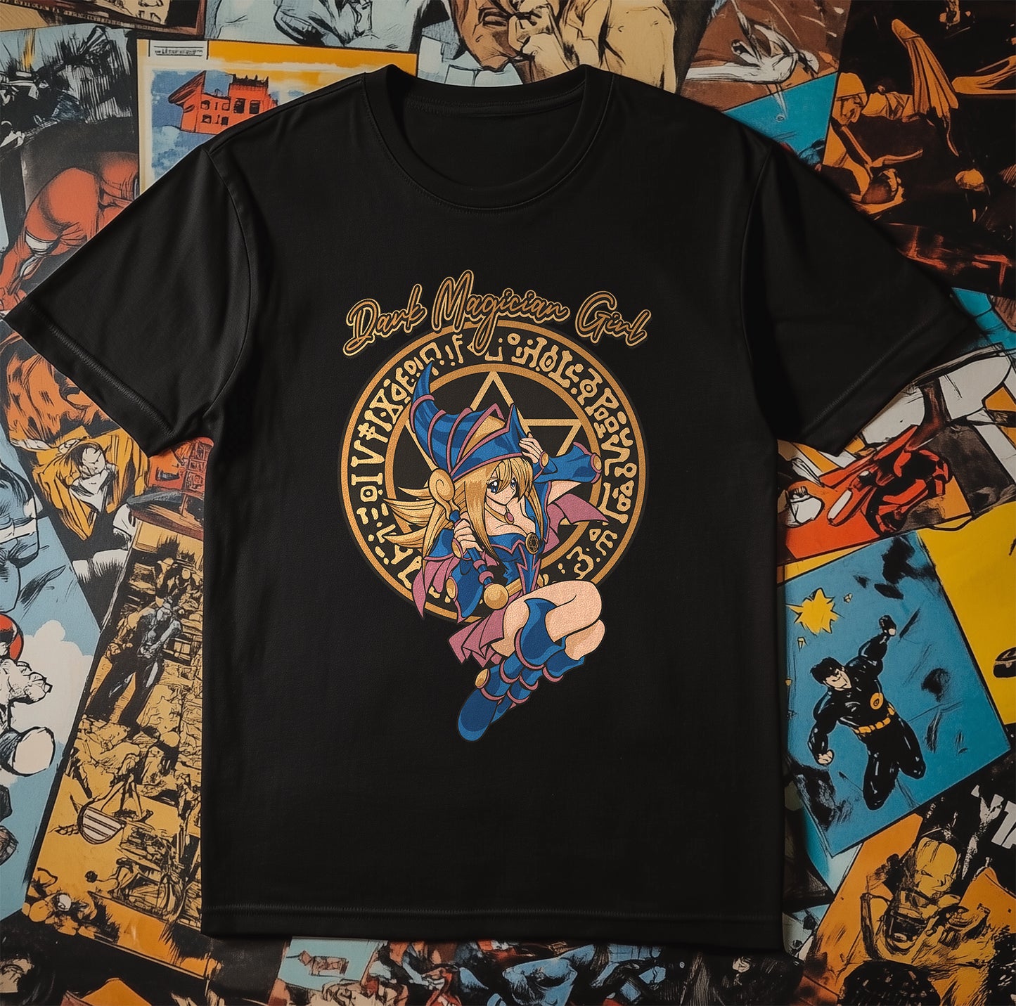 Dark Magician Girl T-Shirt - Enchantingly Funny! 100% Cotton, Unisex Printed Design. Perfect for casual magic practitioners and duelists! 🎩✨