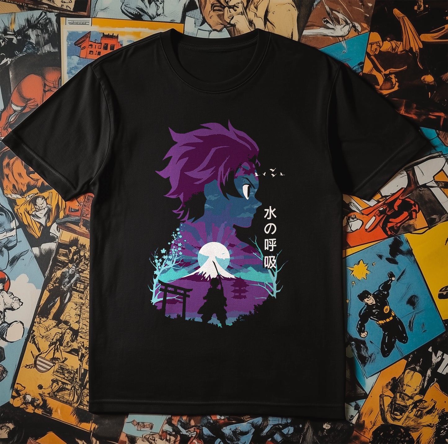 Anime Samurai T-shirt - Silhouette of a Hero, Funny and Stylish! Unisex Design for Fans, Perfect for Battling Boredom!