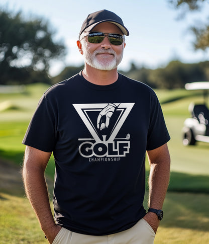 Golf-29 Tee Swing Hard & Laugh t-shirt