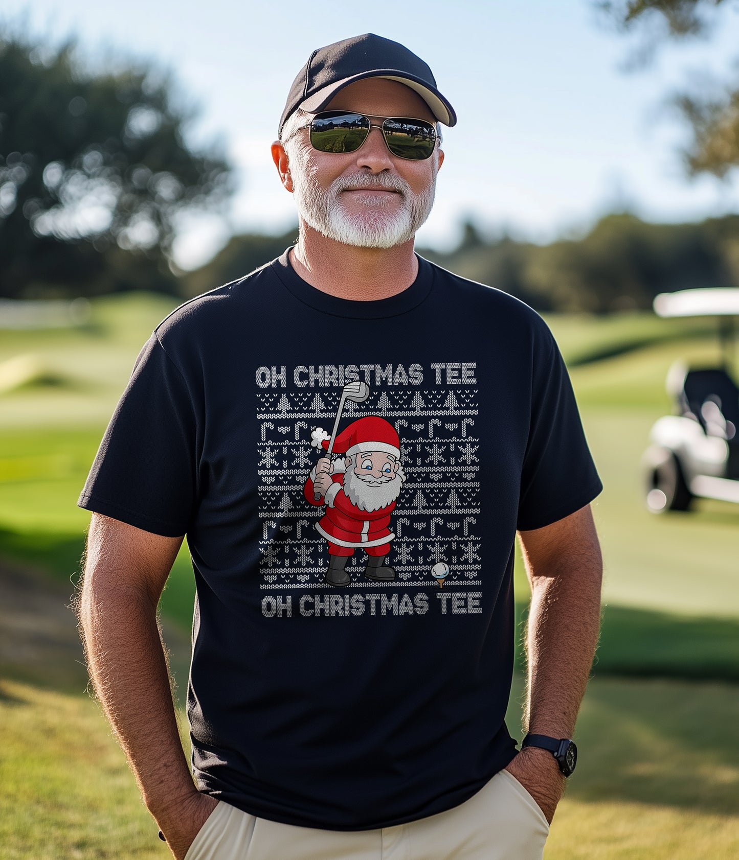 Golf Oh Christmas T-shirt Santa's