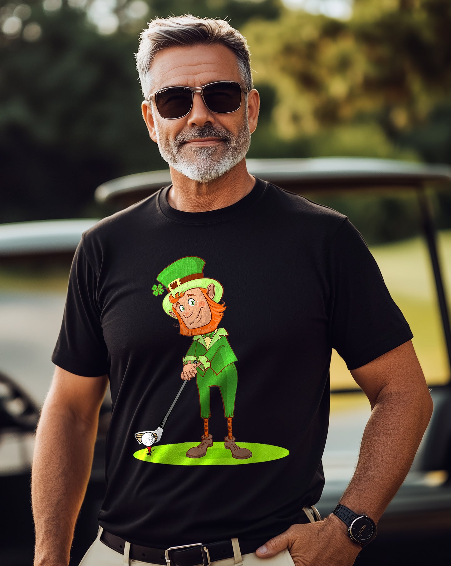 Lucky Leprechaun Golfing T-Shirt