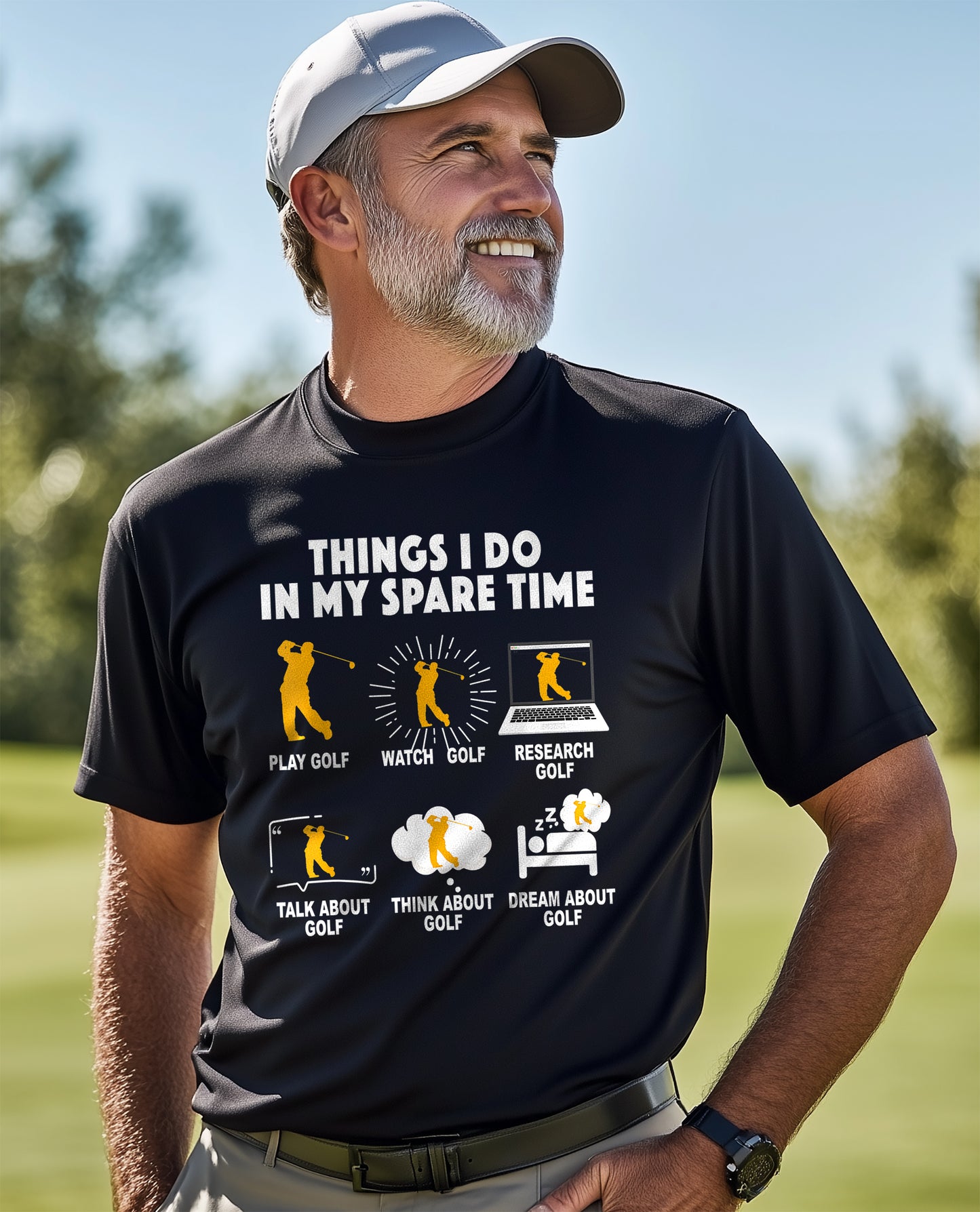 6 Things I Do in My Spare Time Golf t-shirt