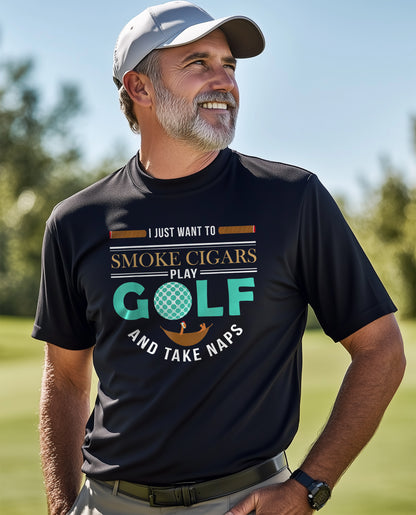 Just Wanna Smoke Cigars and Play t-shirt