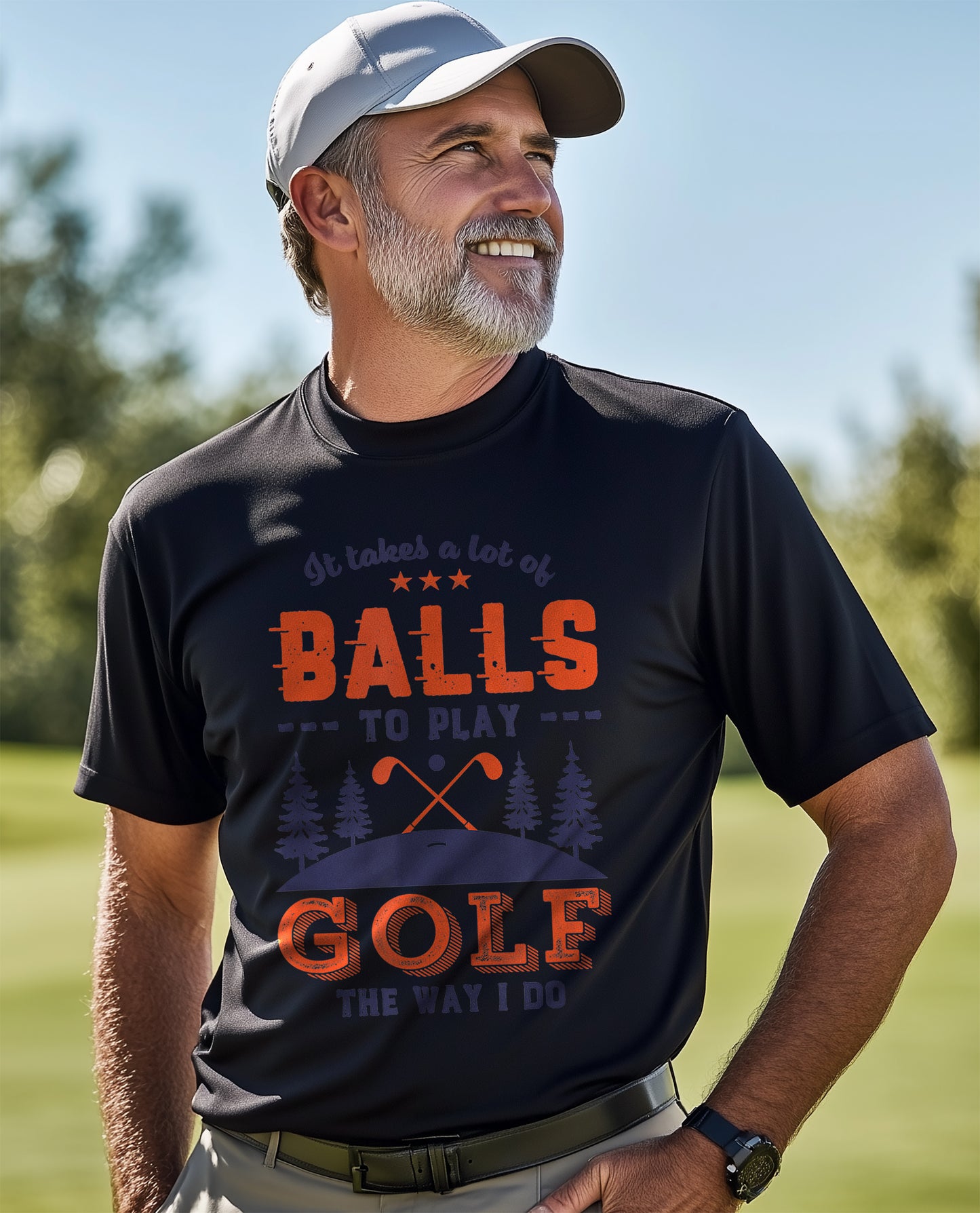 It Takes Lots of Balls to Play Golf t-shirt