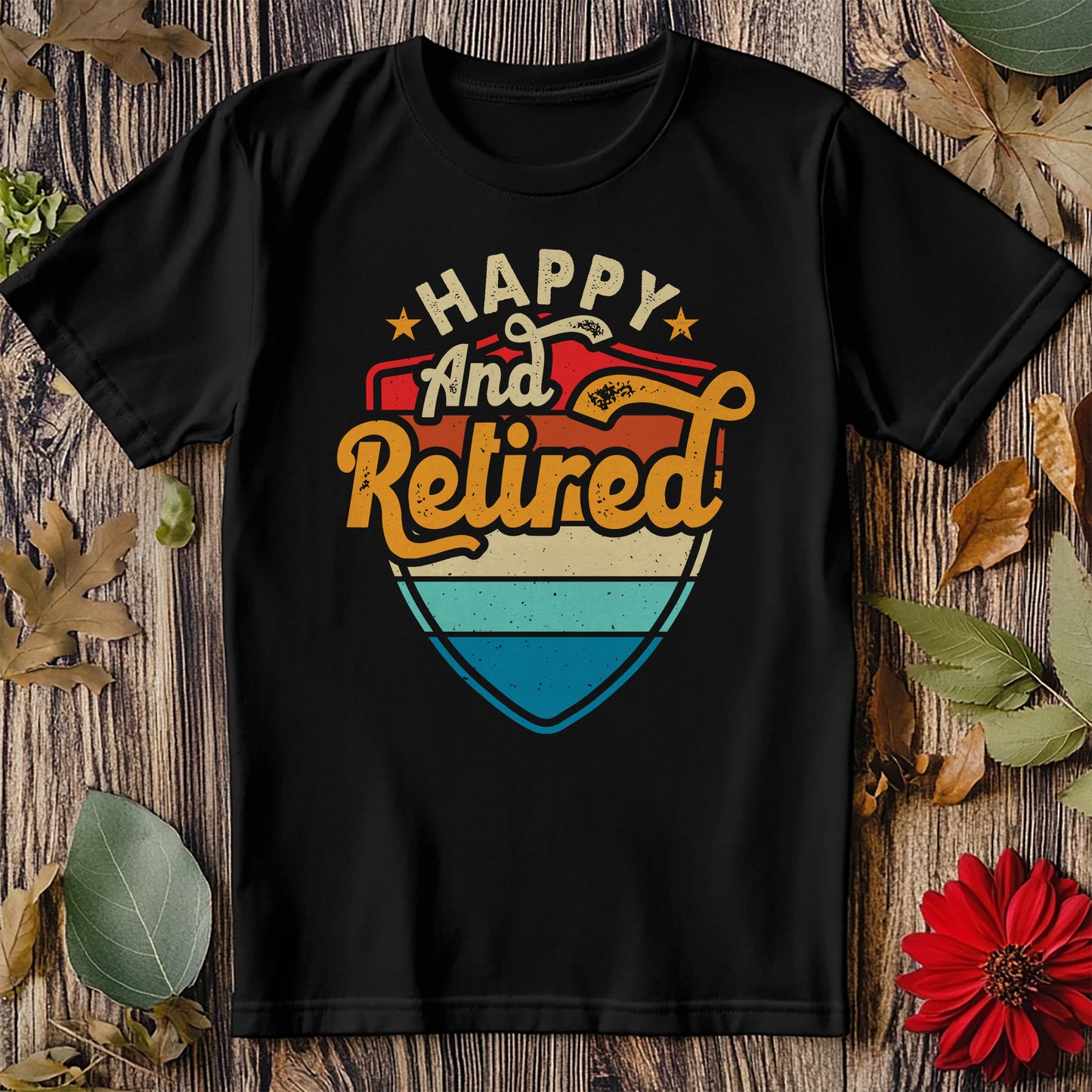 Happy & Retired Shield T-shirt