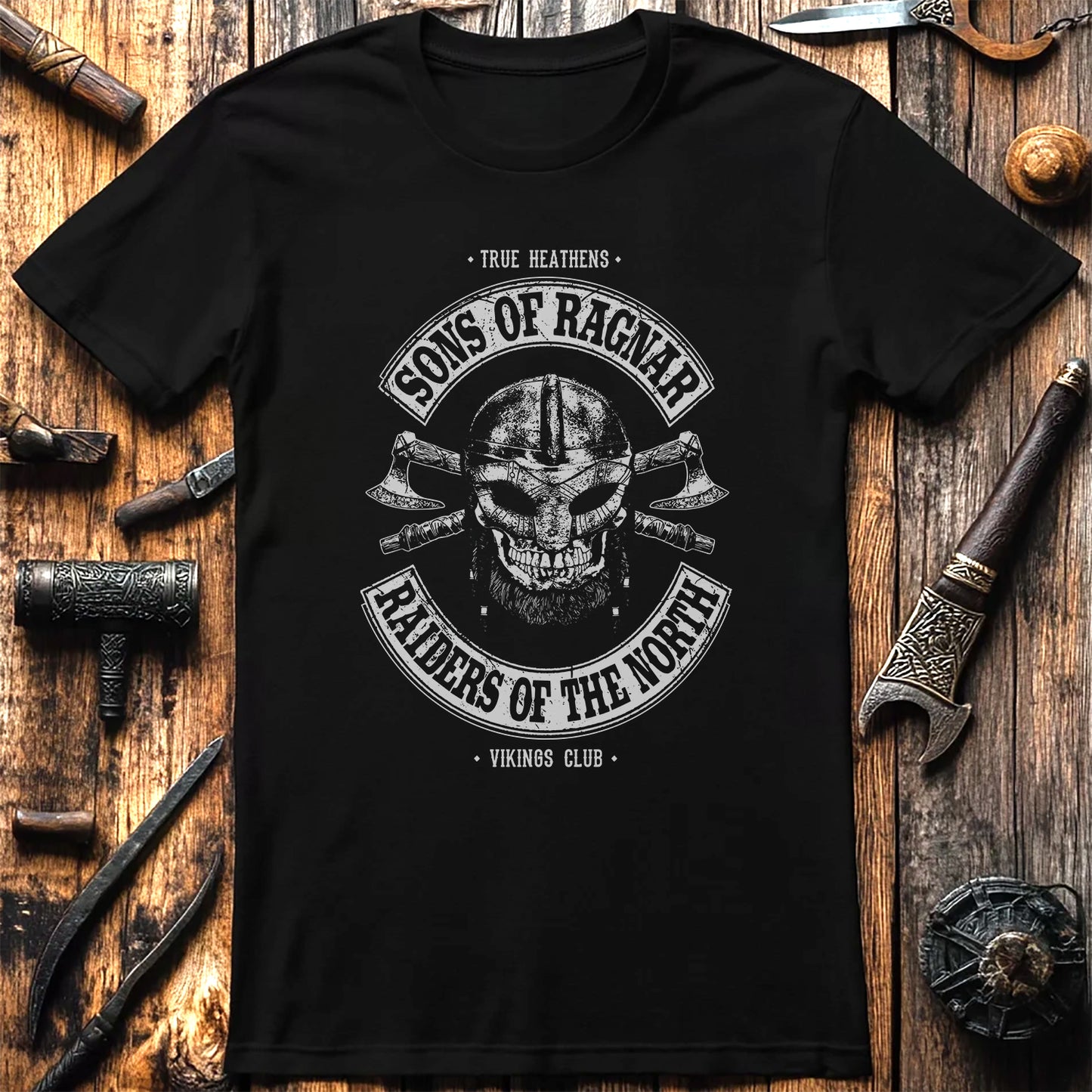 Sons of Ragnar Viking Skull T-Shirt