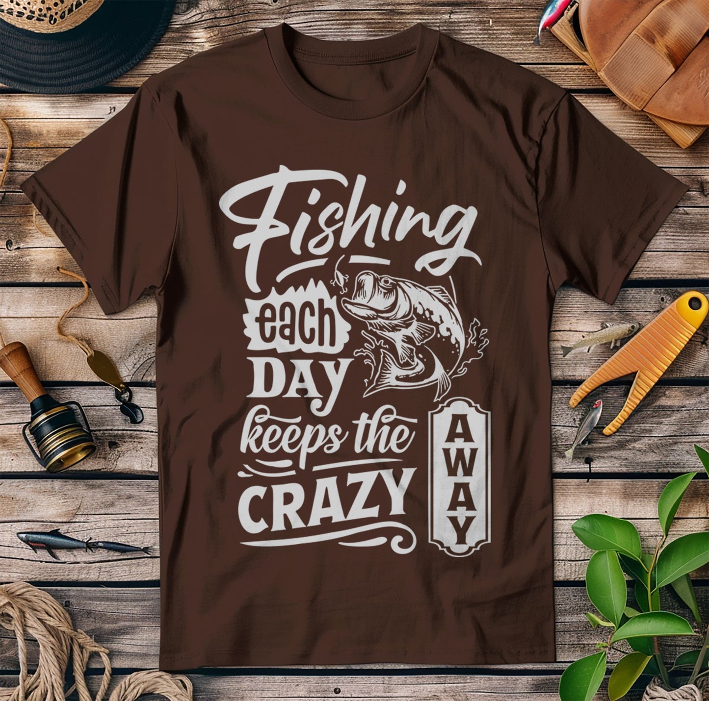 Fishing Each Day Reel in T-Shirt