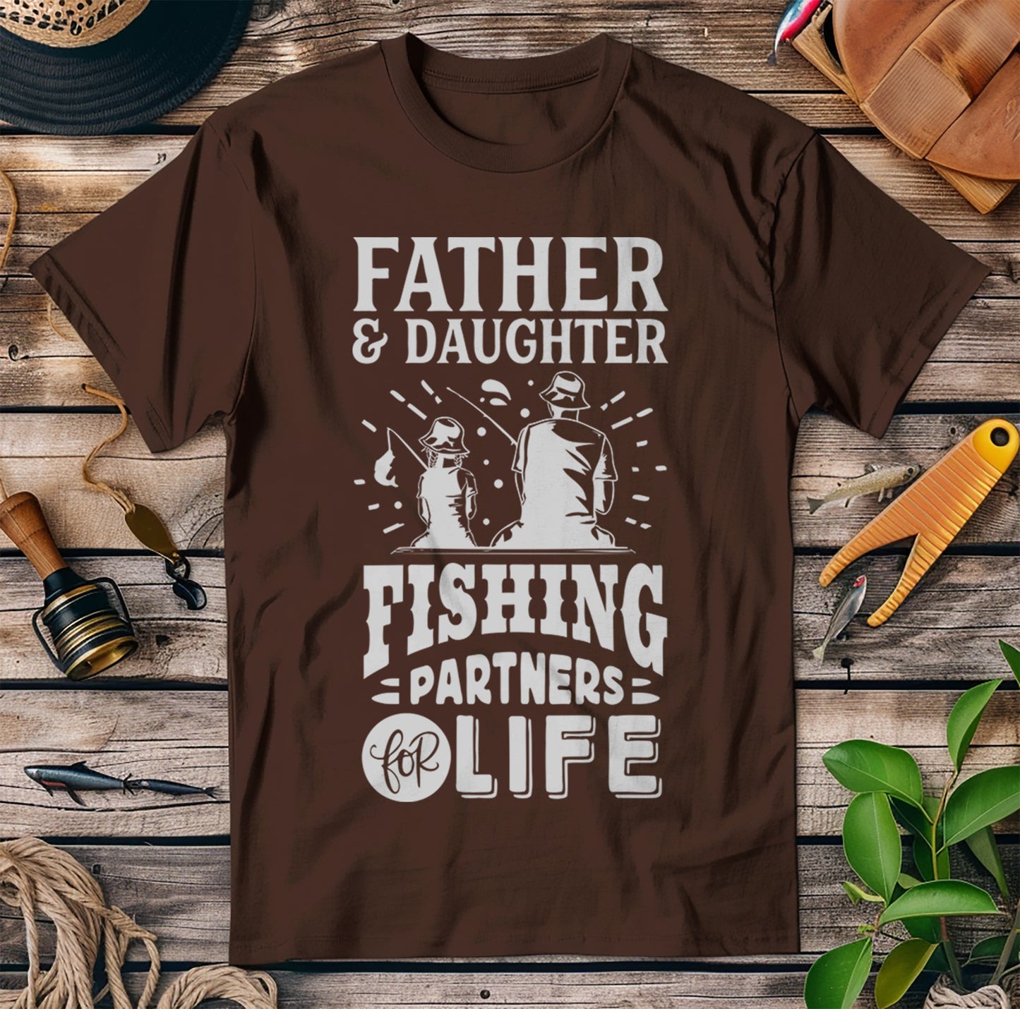 Father and Daughter Fishing T-Shirt