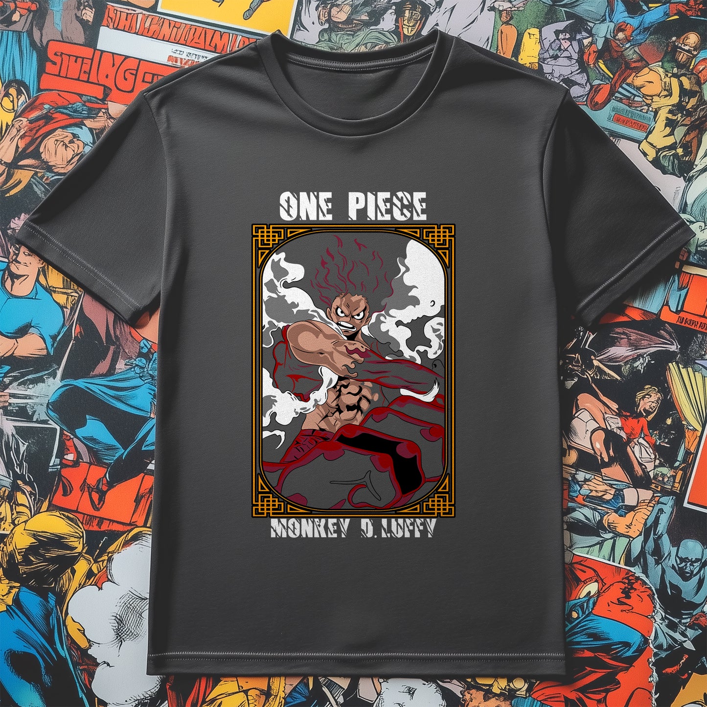 One-Piece-04 T-Shirt - Monkey Business Alert! 100% Cotton, Funny and Unisex Design. Perfect for pirates and primate lovers alike!