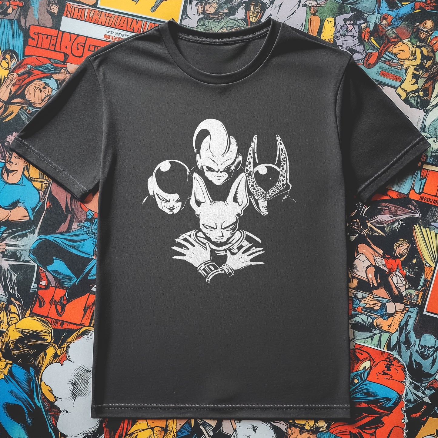 DBZ Rhapsody Badguy T-Shirt – Unleash Your Inner Villain! 100% Cotton, Funny Unisex Design for Comic Book Enthusiasts and Riff Raff!