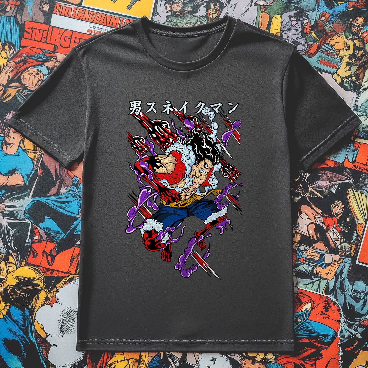 One-Piece-08 t-shirt - Dive into Anime Madness! 100% Cotton, Funny t-shirt, Unisex Design. Perfect for pirates and couch potatoes alike!