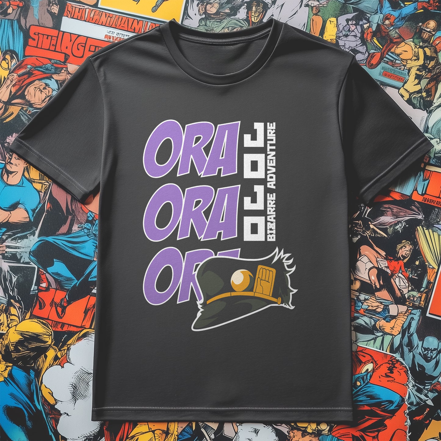 Ora Ora Ora T-Shirt – Unleash Your Inner Hero! Funny, 100% Cotton, Unisex Design for DC Fans! Perfect for Villain Smackdowns!