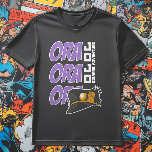 Ora Ora Ora T-Shirt – Unleash Your Inner Hero! Funny, 100% Cotton, Unisex Design for DC Fans! Perfect for Villain Smackdowns!