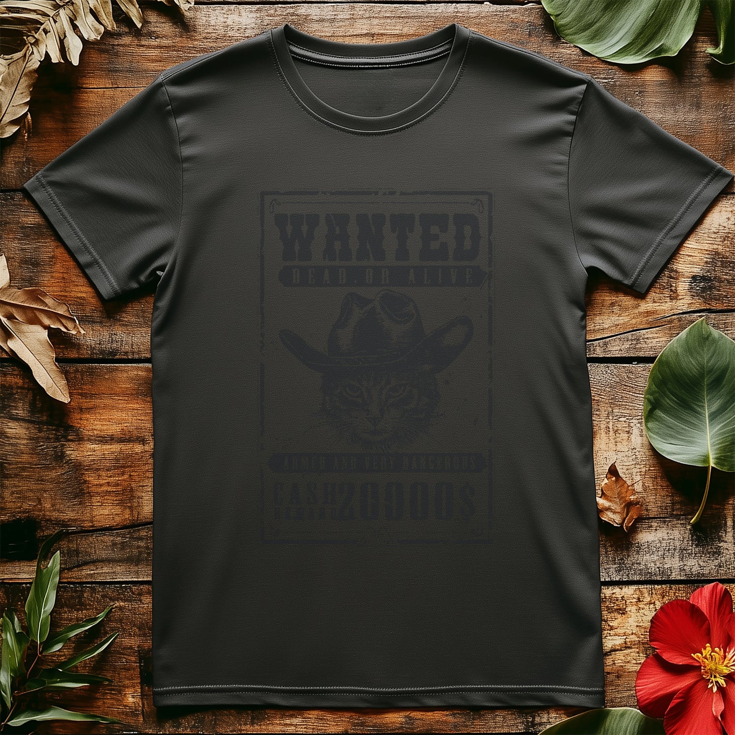 Wanted Cat Poster T-shirt