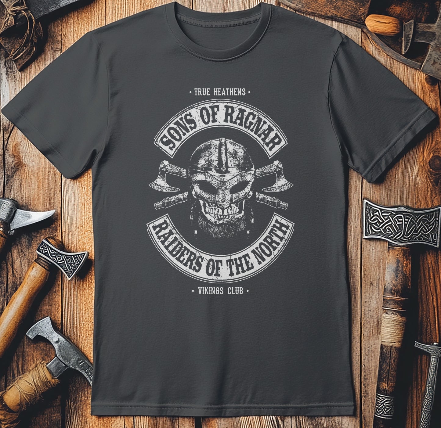 Sons of Ragnar Viking Skull T-Shirt