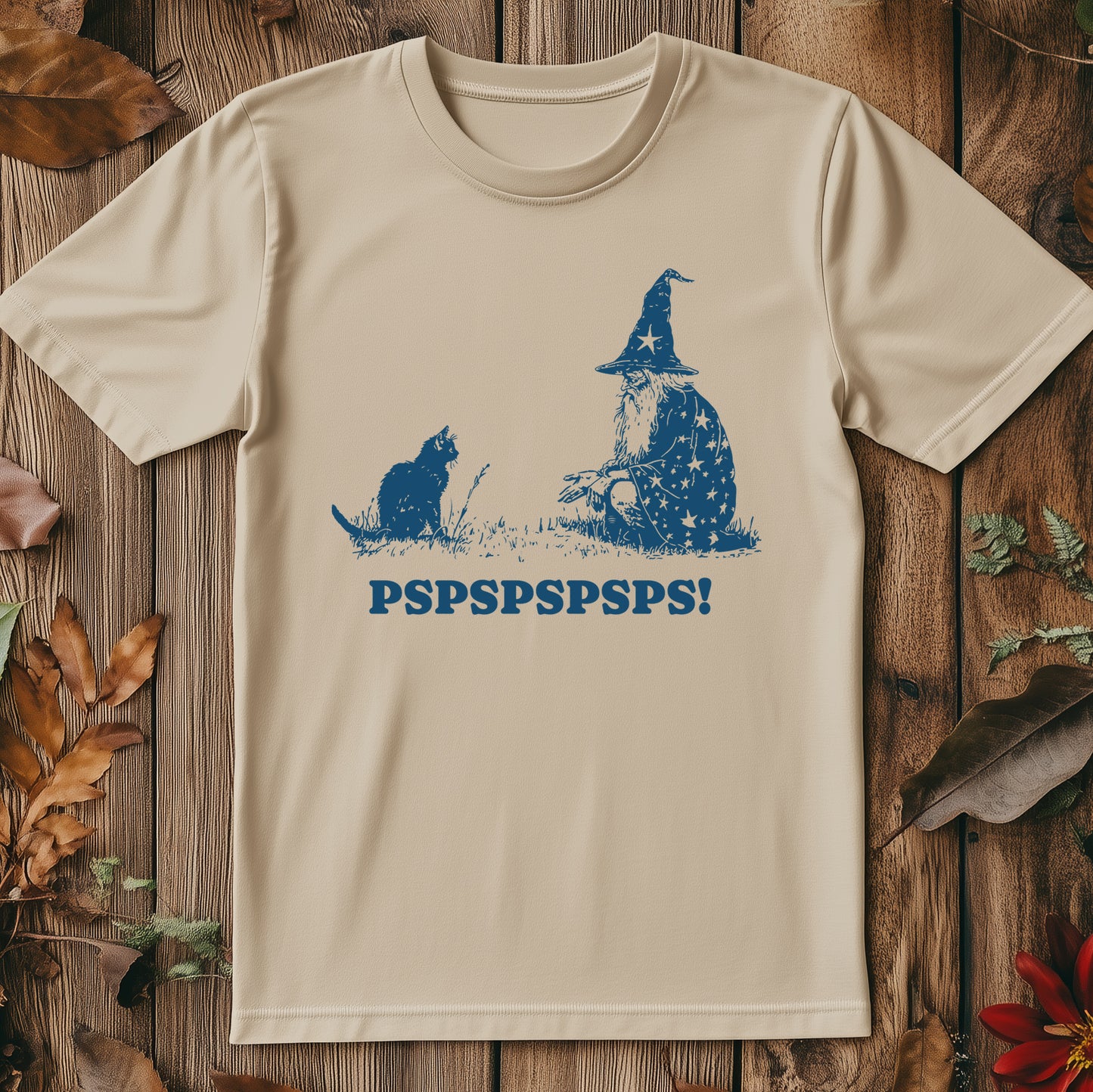 Wizard Pspspsp Cat & Witch T-Shirt