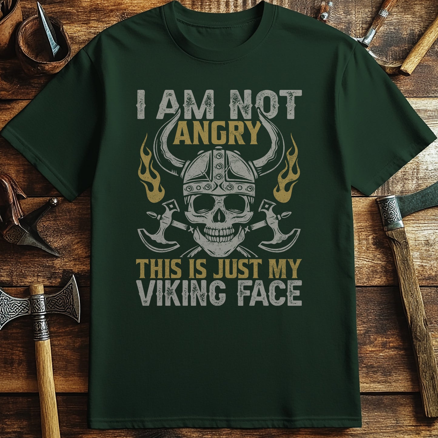 "I'm Not Angry, This is My Viking Face" T-Shirt