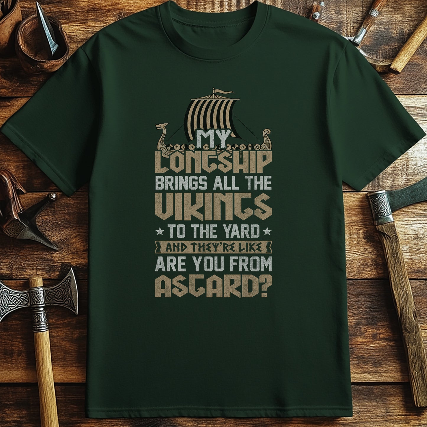 "My Longship Brings All The Vikings" T-Shirt