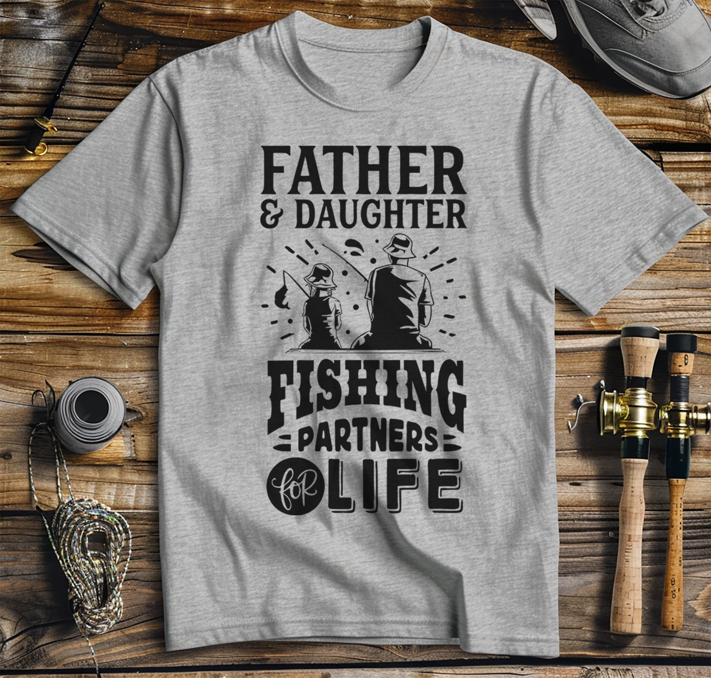 Father and Daughter Fishing T-Shirt