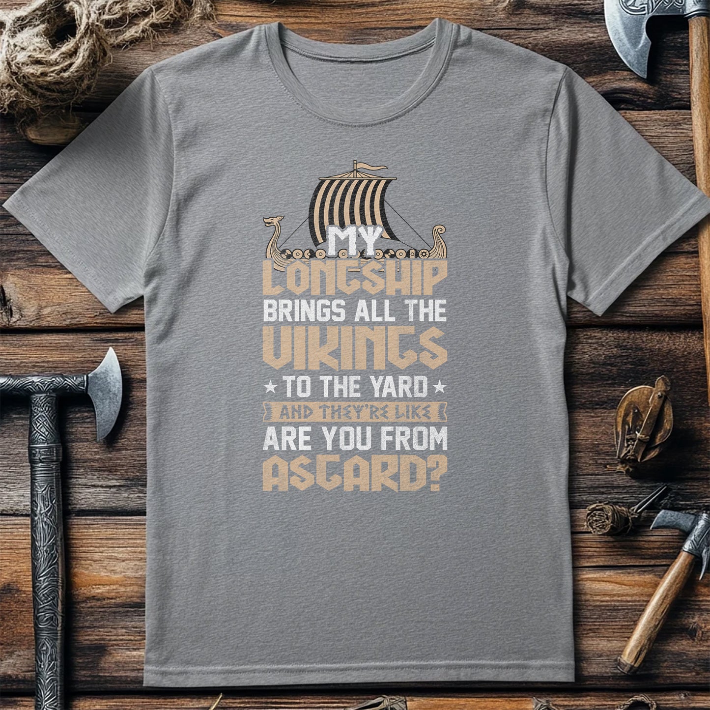 "My Longship Brings All The Vikings" T-Shirt