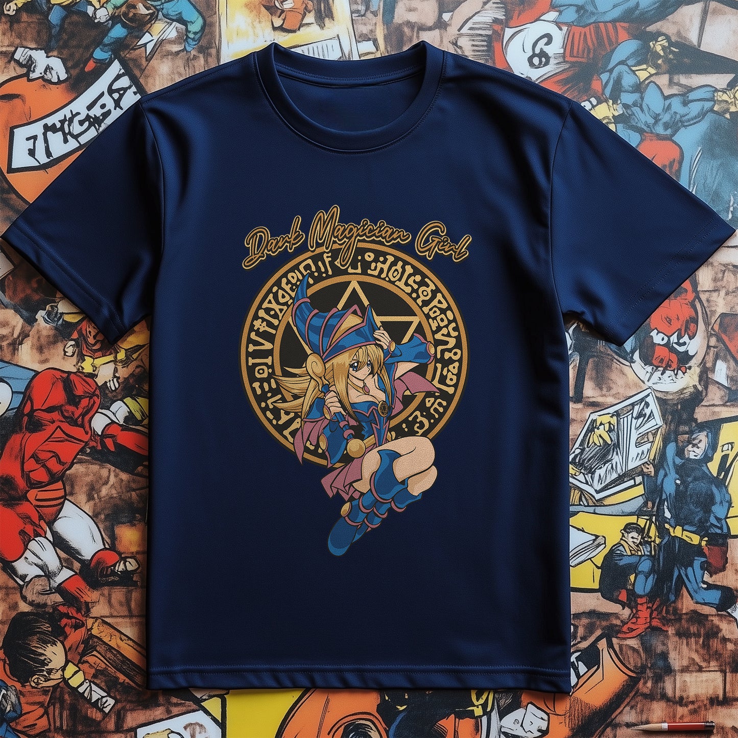 Dark Magician Girl T-Shirt - Enchantingly Funny! 100% Cotton, Unisex Printed Design. Perfect for casual magic practitioners and duelists! 🎩✨