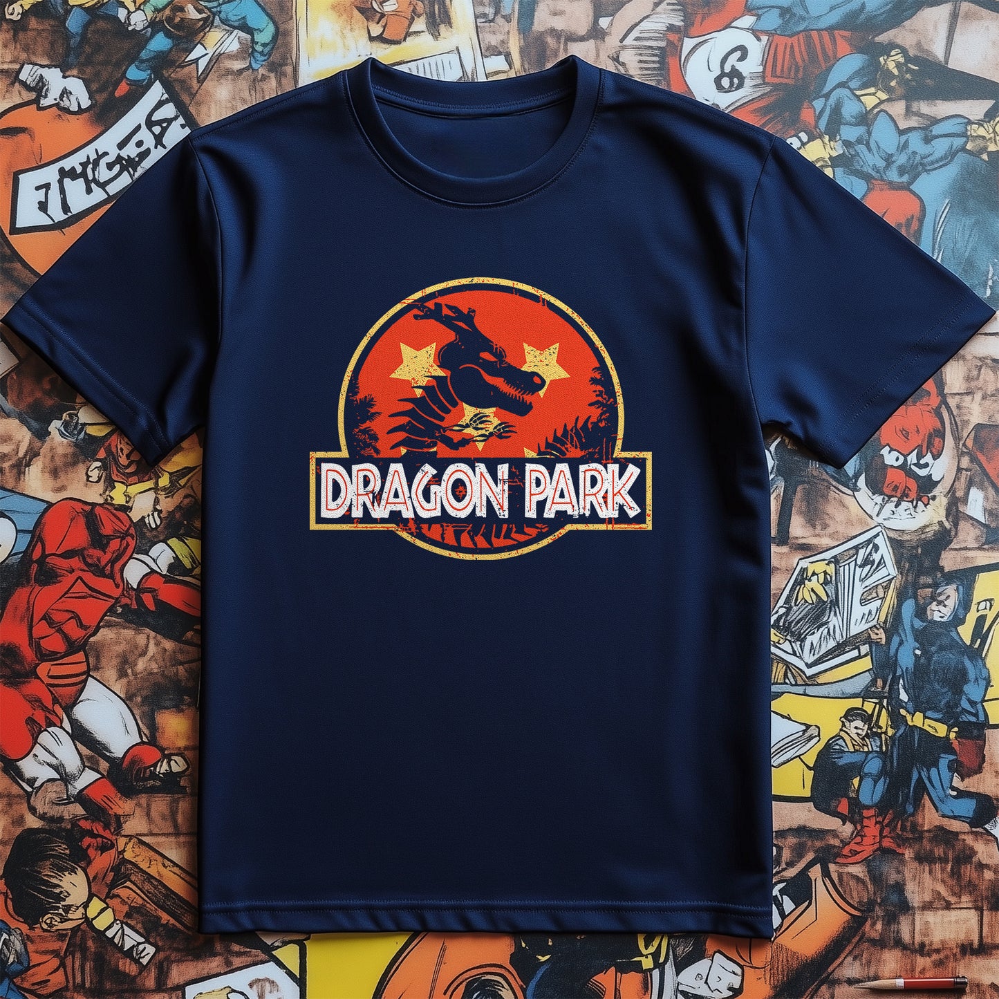 Dragon Ball Park T-Shirt - Unleash Your Inner Saiyan! Funny & Colorful Design, 100% Cotton, Perfect for Epic Adventures! Kamehameha Approved!