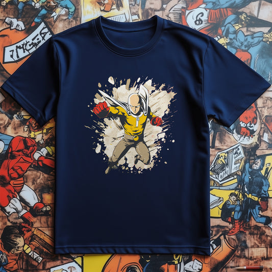 One Fist Punch T-shirt - Comic Book Hero Humor! 100% Cotton, Unisex Design, Perfect for Punching Laughter into Every Day!