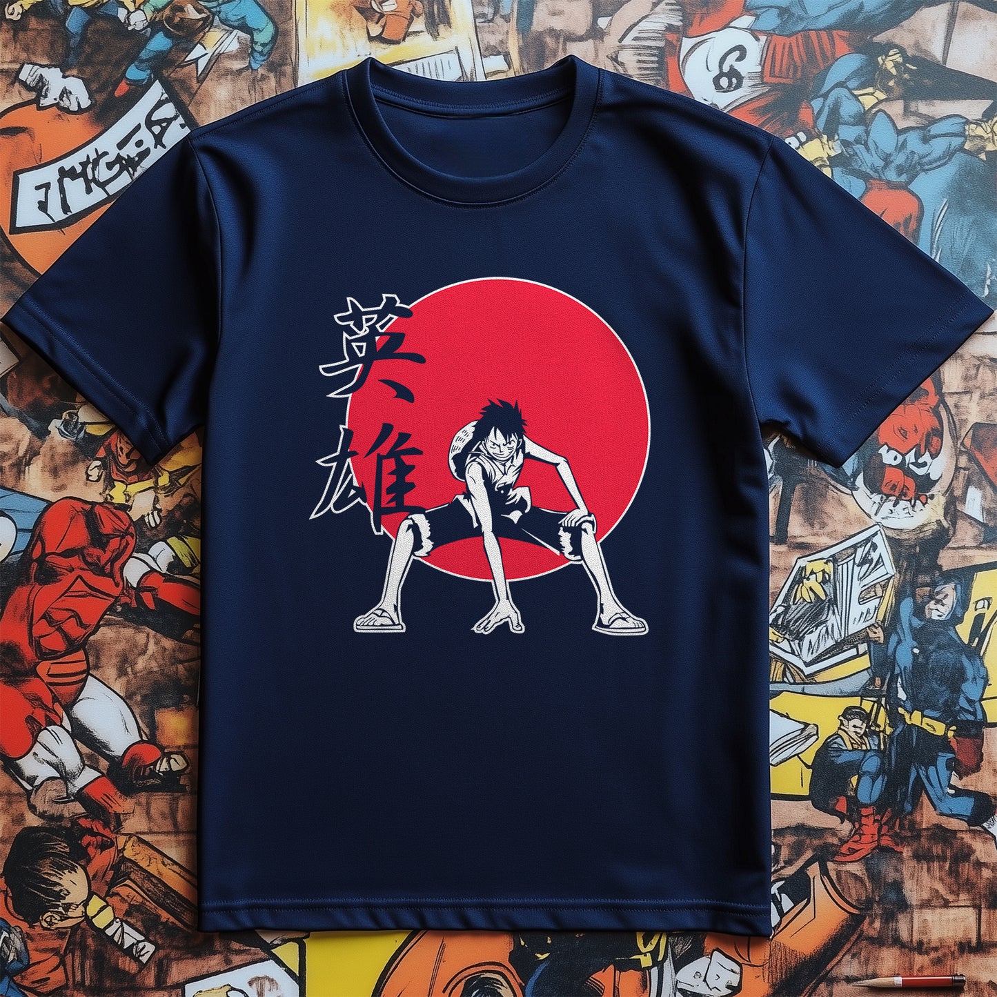 One-Piece-14 T-shirt - Funny Pirate Adventure! Unisex Design, 100% Cotton, Perfect for Sword-Wielding Enthusiasts and Treasure Hunters! Ahoy, Matey!