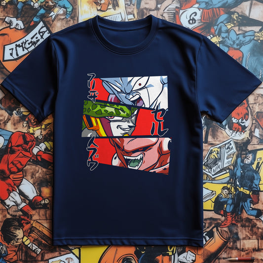 DBZ Vil T-Shirt - Unleash Your Inner Superhero! Funny and Colorful Design, 100% Cotton, Unisex. Power Up Your Wardrobe!