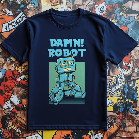 DamnRobot T-Shirt – Hilariously Futuristic! 100% Cotton, Unisex Design. Perfect for the tech-lover who knows robots aren't taking over… yet!