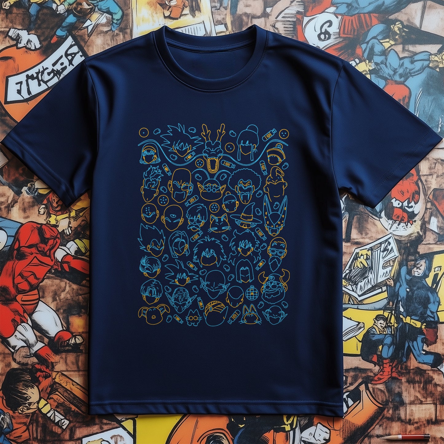 DBZ Heads T-Shirt - Blast Off into Laughter! Unisex Design, 100% Cotton, Perfect for Saiyan Fans and Epic Battles!