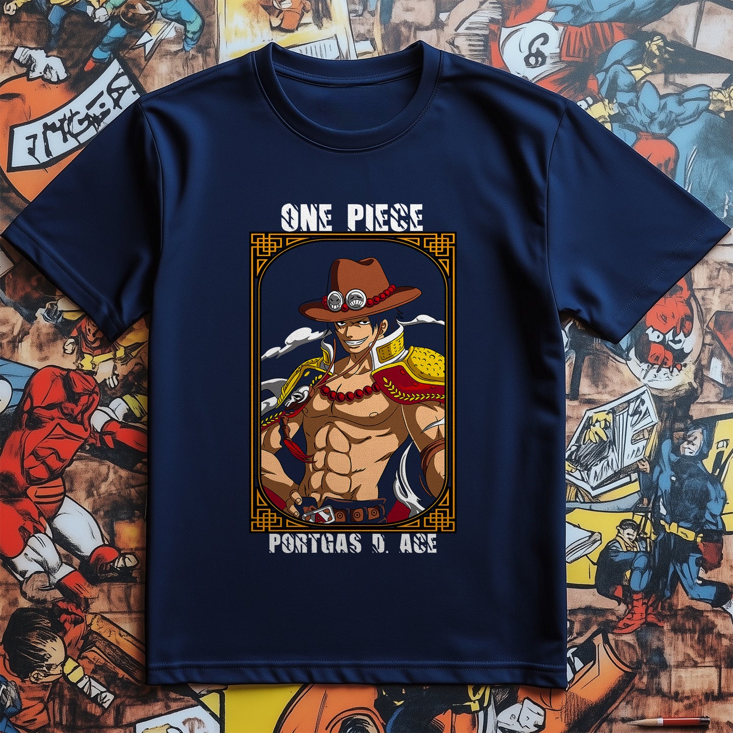 One-Piece-02 Cowboy Hat Comedy T-Shirt - Unisex, Funny Design for Adventurous Pirates! Wear it while chasing treasure or snacks!