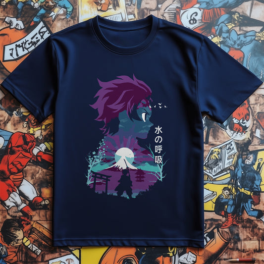 Anime Samurai T-shirt - Silhouette of a Hero, Funny and Stylish! Unisex Design for Fans, Perfect for Battling Boredom!