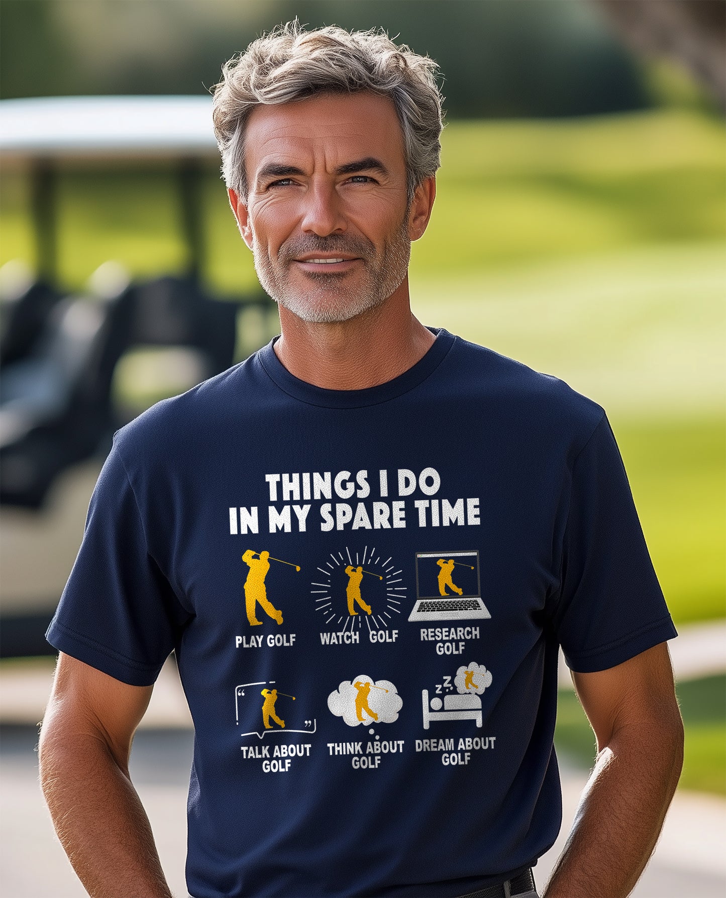 6 Things I Do in My Spare Time Golf t-shirt