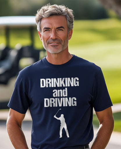 Funny Golf t-Shirt Drinking and Driving