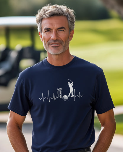 Golf Heartbeat Love T-Shirt  Swing