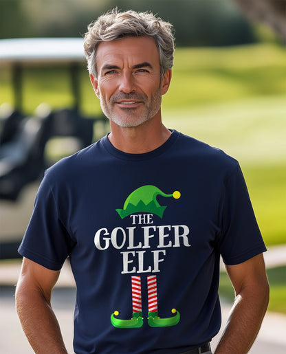 Golfer Elf Matching Family t-shirt