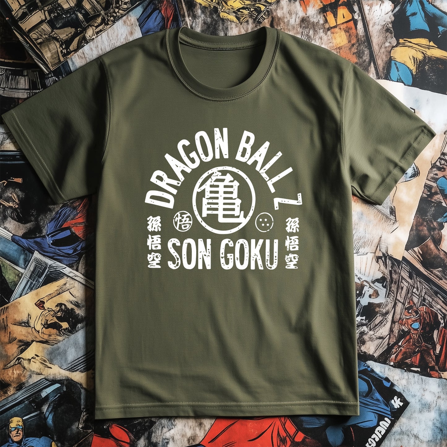 Dragon Goku Arched T-Shirt - Unleash Your Inner Super Saiyan! 100% Cotton, Funny Design for Ultimate Fighting Spirit! Kamehameha Approved!