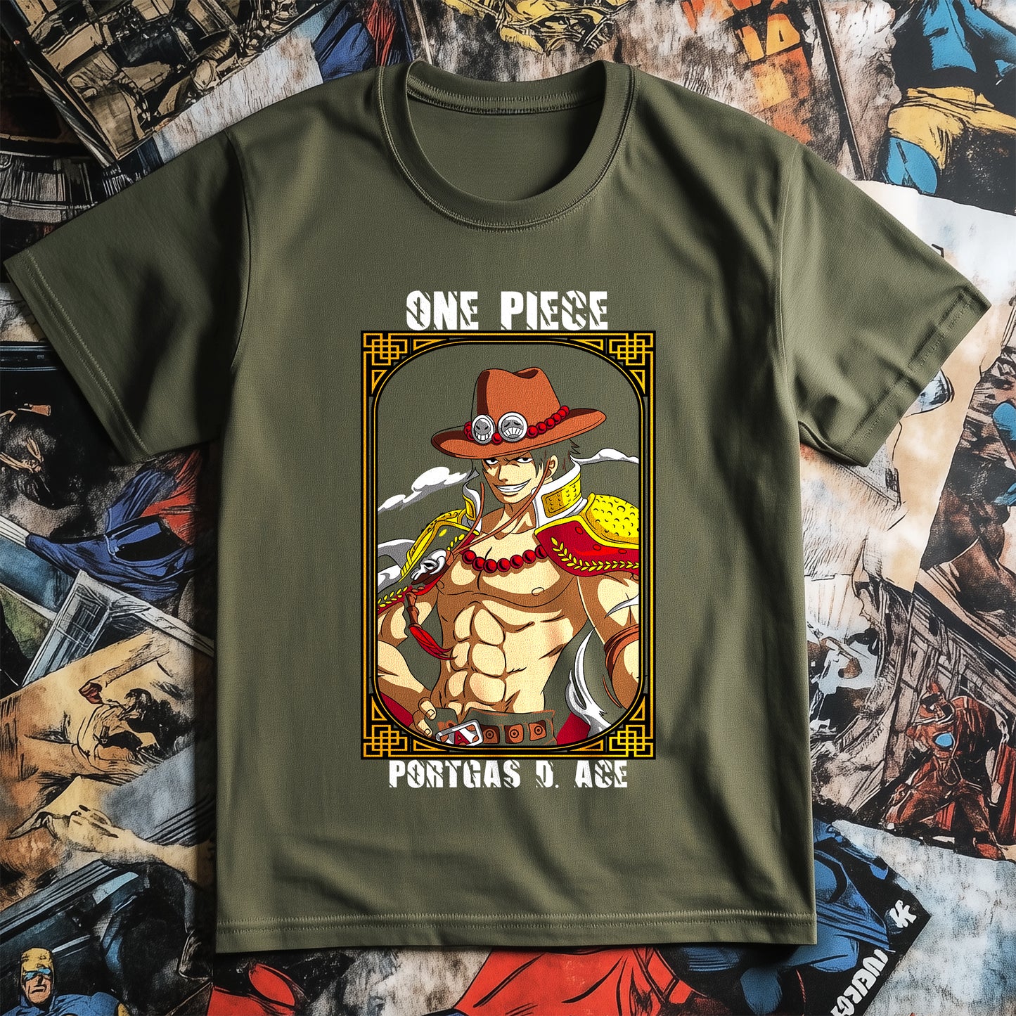 One-Piece-02 Cowboy Hat Comedy T-Shirt - Unisex, Funny Design for Adventurous Pirates! Wear it while chasing treasure or snacks!