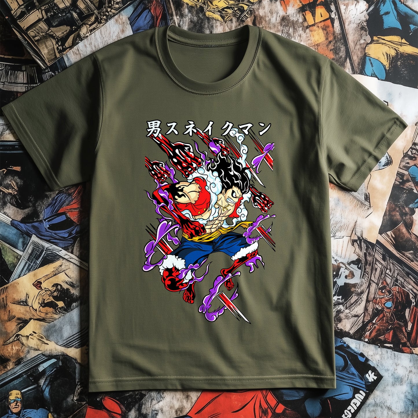 One-Piece-08 t-shirt - Dive into Anime Madness! 100% Cotton, Funny t-shirt, Unisex Design. Perfect for pirates and couch potatoes alike!