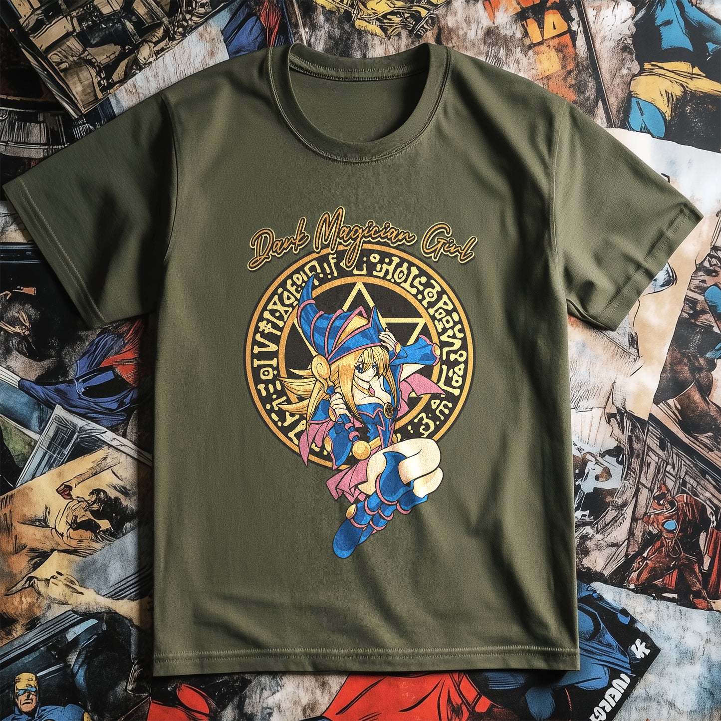 Dark Magician Girl T-Shirt - Enchantingly Funny! 100% Cotton, Unisex Printed Design. Perfect for casual magic practitioners and duelists! 🎩✨