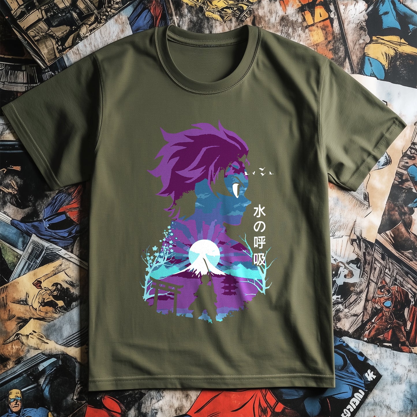 Anime Samurai T-shirt - Silhouette of a Hero, Funny and Stylish! Unisex Design for Fans, Perfect for Battling Boredom!