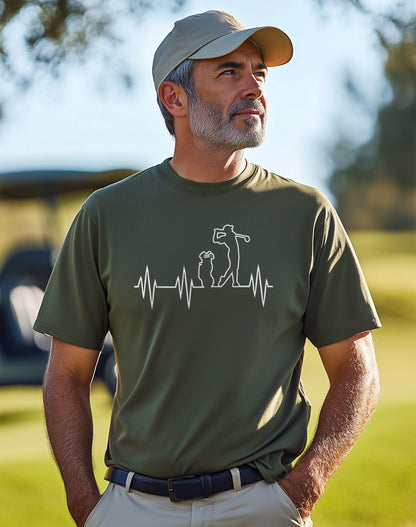 Golf Heartbeat T-Shirt  Pawsitively