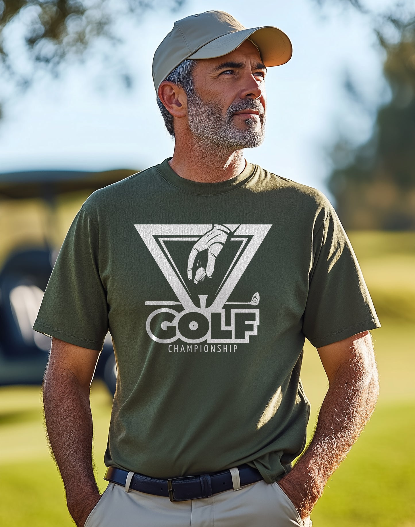 Golf-29 Tee Swing Hard & Laugh t-shirt